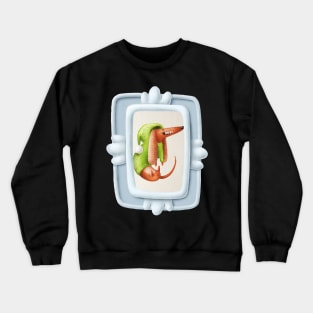 Cute dog in frame Crewneck Sweatshirt